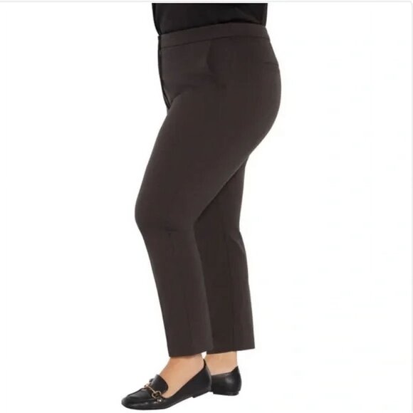 SOILED Banana Republic Women's Ponte Stretch Pants Brown Size 16 $80 4C618 - Picture 3 of 4